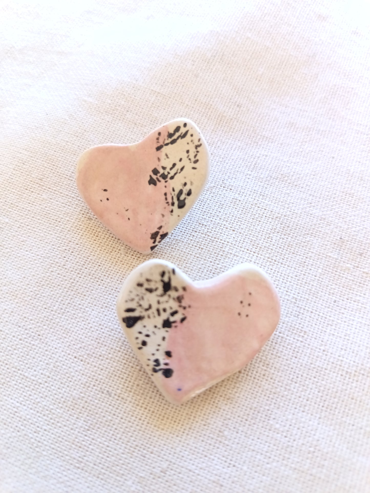 Corazón - Rosa / Negro (salpicaduras)