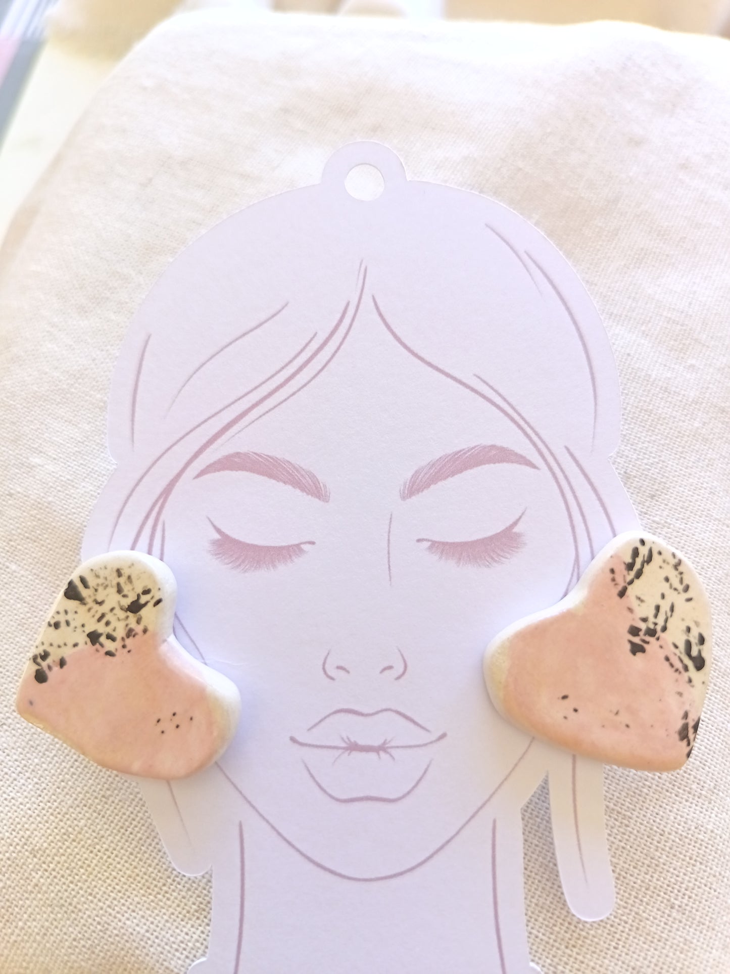 Corazón - Rosa / Negro (salpicaduras)