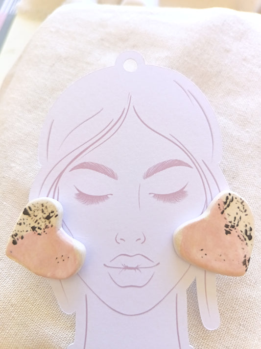 Corazón - Rosa / Negro (salpicaduras)