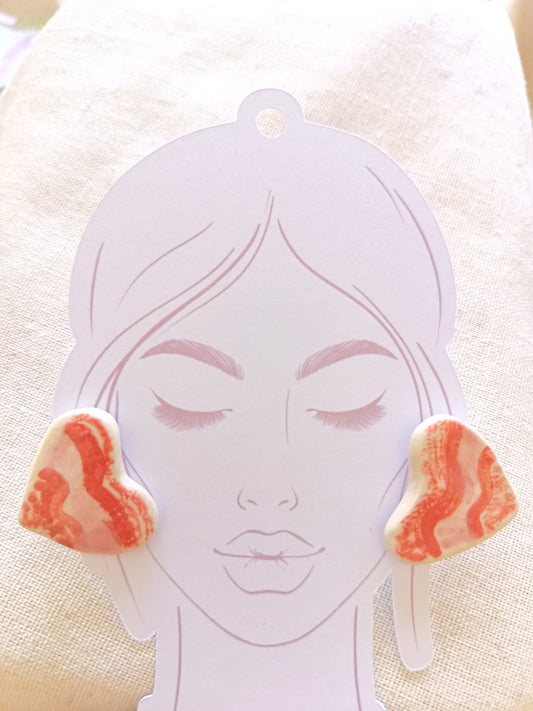 Corazón - Rojo y rosa olas