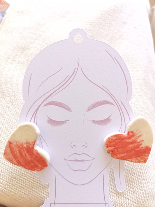 Corazón - Pinceladas rojas